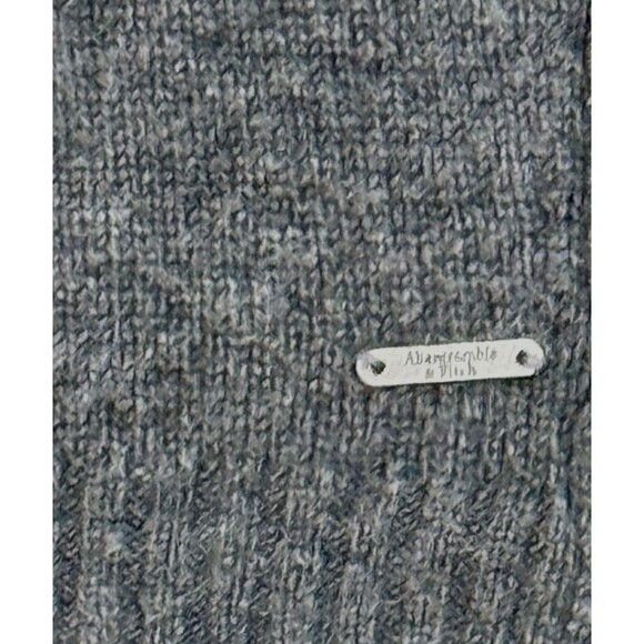 Abercrombie & Fitch Gray Sweater Small Preppy Wool Blend Pullover Minimalist - Picture 3 of 4